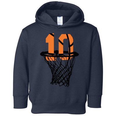 10th Birthday Basketball, 10th Birthday, Basketball , Basketball Player Toddler Hoodie