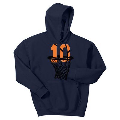 10th Birthday Basketball, 10th Birthday, Basketball , Basketball Player Kids Hoodie