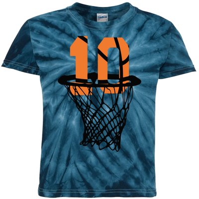 10th Birthday Basketball, 10th Birthday, Basketball , Basketball Player Kids Tie-Dye T-Shirt