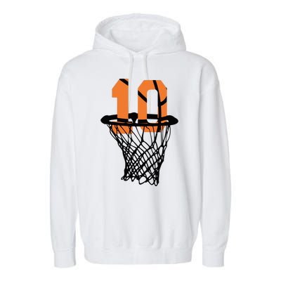 10th Birthday Basketball, 10th Birthday, Basketball , Basketball Player Garment-Dyed Fleece Hoodie