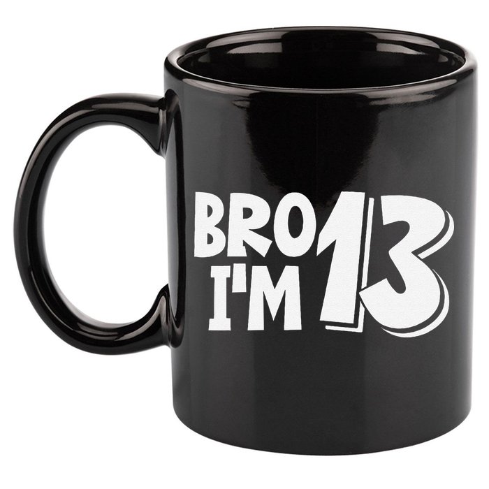 13th Birthday Bro I’m 13 Year Old Thirteen Thirteen 11oz C Handle Ceramic Mug