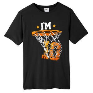 10th Birthday Basketball I'm 10 Birthday Party Tall Fusion ChromaSoft Performance T-Shirt