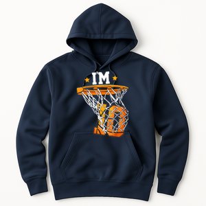 10th Birthday Basketball I'm 10 Birthday Party Hoodie