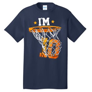 10th Birthday Basketball I'm 10 Birthday Party Tall T-Shirt