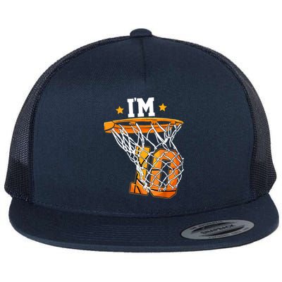 10th Birthday Basketball I'm 10 Birthday Party Flat Bill Trucker Hat