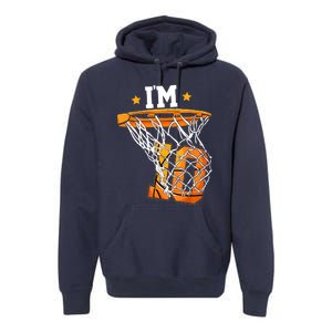 10th Birthday Basketball I'm 10 Birthday Party Premium Hoodie