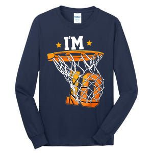 10th Birthday Basketball I'm 10 Birthday Party Tall Long Sleeve T-Shirt