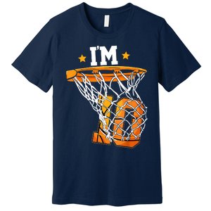 10th Birthday Basketball I'm 10 Birthday Party Premium T-Shirt