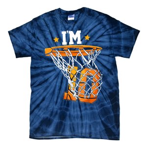 10th Birthday Basketball I'm 10 Birthday Party Tie-Dye T-Shirt