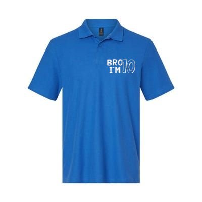 10th Birthday Bro I’m 10 Year Old Ten Tenth Party Softstyle Adult Sport Polo