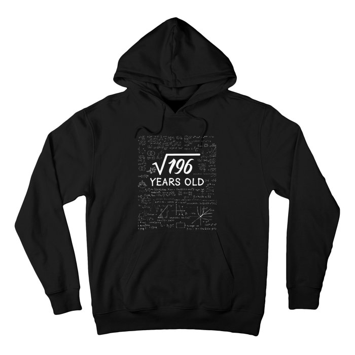 14 Birthday Boy Men Son Him Girl Funny Math 14th Birthday Hoodie