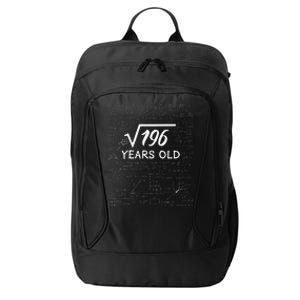 14 Birthday Boy Men Son Him Girl Funny Math 14th Birthday City Backpack