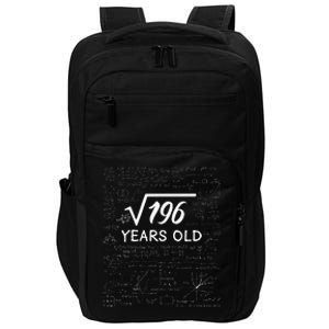 14 Birthday Boy Men Son Him Girl Funny Math 14th Birthday Impact Tech Backpack