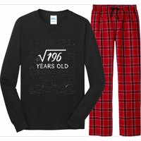 14 Birthday Boy Men Son Him Girl Funny Math 14th Birthday Long Sleeve Pajama Set