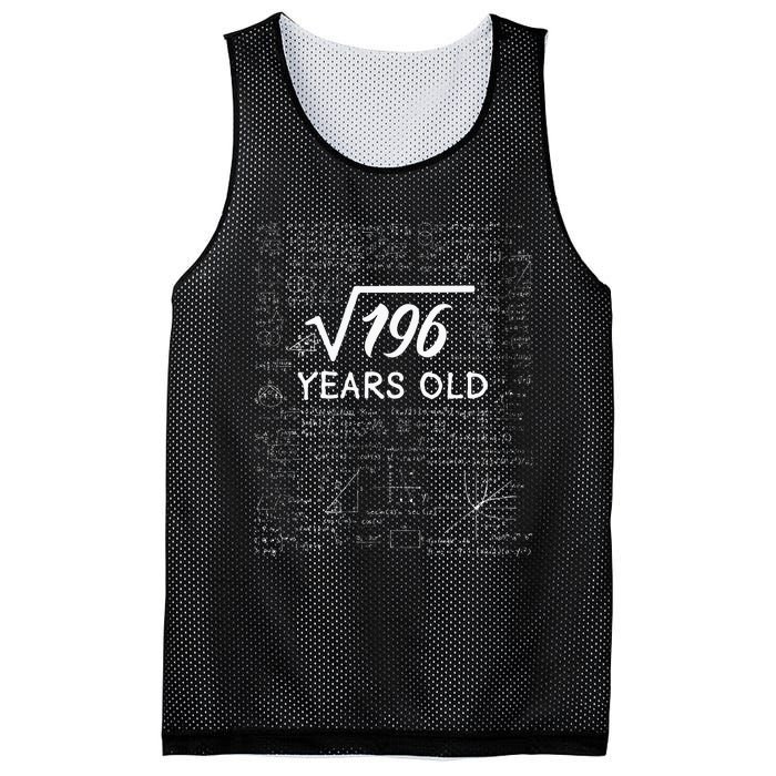 14 Birthday Boy Men Son Him Girl Funny Math 14th Birthday Mesh Reversible Basketball Jersey Tank