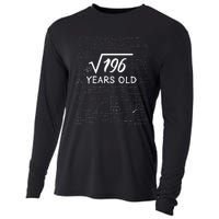 14 Birthday Boy Men Son Him Girl Funny Math 14th Birthday Cooling Performance Long Sleeve Crew