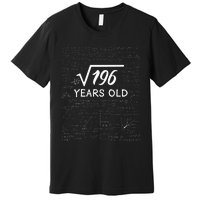 14 Birthday Boy Men Son Him Girl Funny Math 14th Birthday Premium T-Shirt