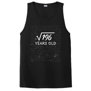 14 Birthday Boy Men Son Him Girl Funny Math 14th Birthday PosiCharge Competitor Tank