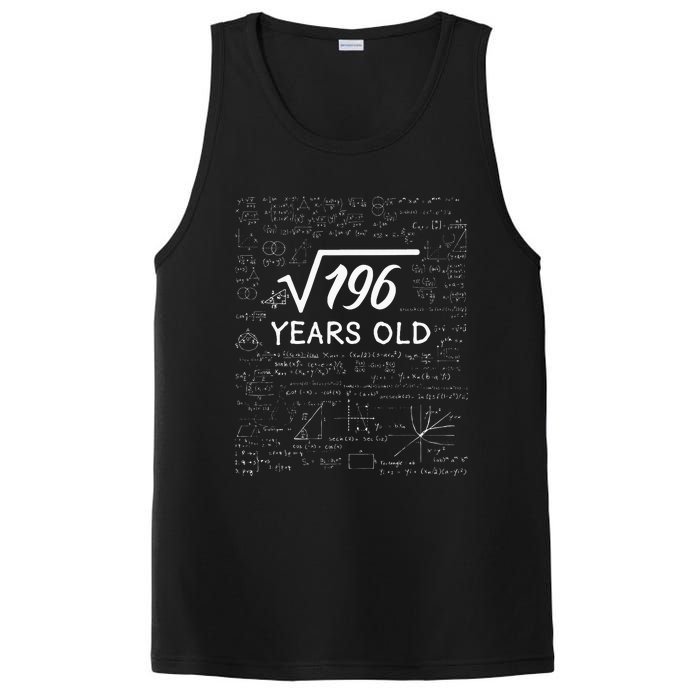 14 Birthday Boy Men Son Him Girl Funny Math 14th Birthday PosiCharge Competitor Tank