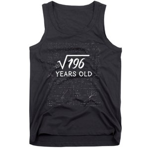 14 Birthday Boy Men Son Him Girl Funny Math 14th Birthday Tank Top