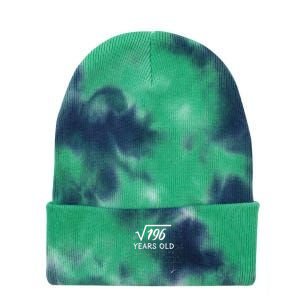 14 Birthday Boy Men Son Him Girl Funny Math 14th Birthday Tie Dye 12in Knit Beanie