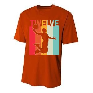 12th Birthday Basketball Two Year Old Birthday Gift Performance Sprint T-Shirt