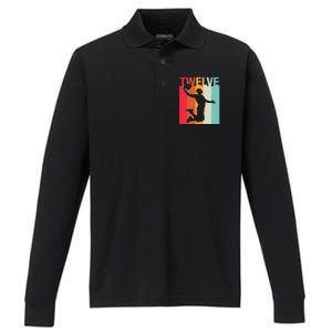 12th Birthday Basketball Two Year Old Birthday Gift Performance Long Sleeve Polo