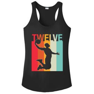 12th Birthday Basketball Two Year Old Birthday Gift Ladies PosiCharge Competitor Racerback Tank