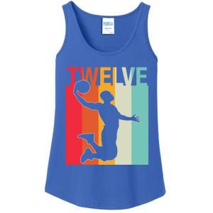 12th Birthday Basketball Two Year Old Birthday Gift Ladies Essential Tank