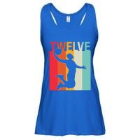 12th Birthday Basketball Two Year Old Birthday Gift Ladies Essential Flowy Tank