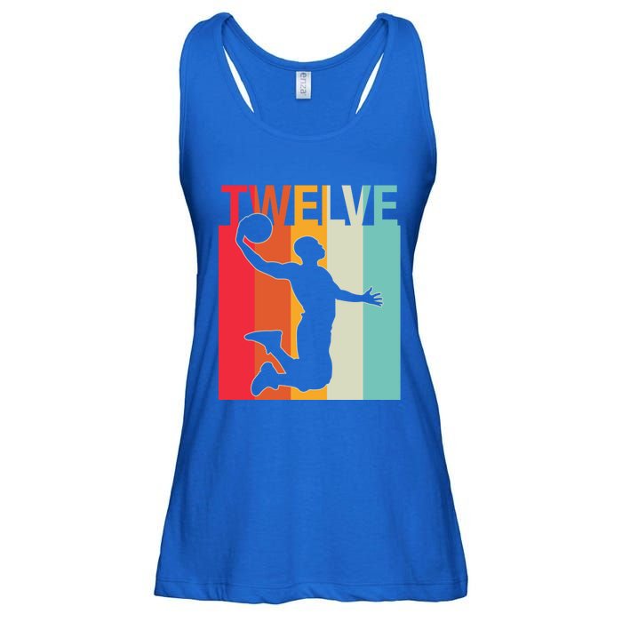 12th Birthday Basketball Two Year Old Birthday Gift Ladies Essential Flowy Tank