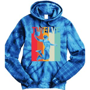 12th Birthday Basketball Two Year Old Birthday Gift Tie Dye Hoodie