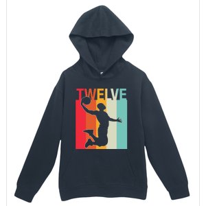 12th Birthday Basketball Two Year Old Birthday Gift Urban Pullover Hoodie