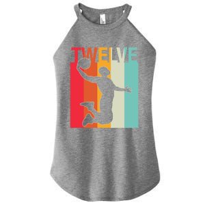 12th Birthday Basketball Two Year Old Birthday Gift Women's Perfect Tri Rocker Tank