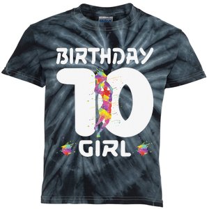 10th Birthday Basketball Ten 10 Year Old Kids Tie-Dye T-Shirt