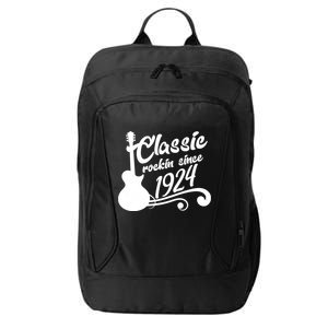 100th Birthday Classic Rockin Since 1924 City Backpack