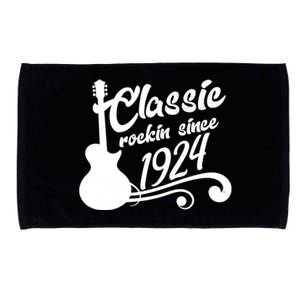 100th Birthday Classic Rockin Since 1924 Microfiber Hand Towel