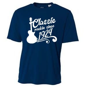 100th Birthday Classic Rockin Since 1924 Cooling Performance Crew T-Shirt