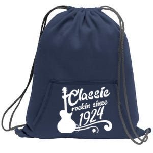 100th Birthday Classic Rockin Since 1924 Sweatshirt Cinch Pack Bag