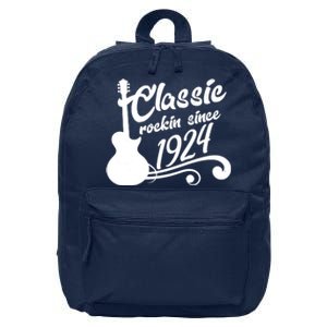 100th Birthday Classic Rockin Since 1924 16 in Basic Backpack