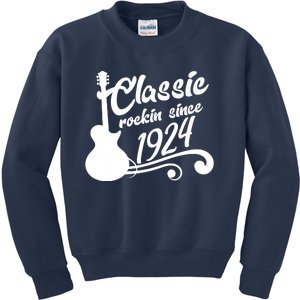 100th Birthday Classic Rockin Since 1924 Kids Sweatshirt