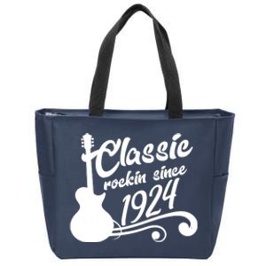 100th Birthday Classic Rockin Since 1924 Zip Tote Bag