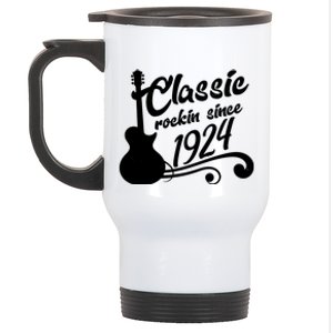 100th Birthday Classic Rockin Since 1924 Stainless Steel Travel Mug