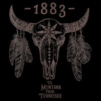 1883 Boho Cow Skull Cute Country Western Yellow Stone Tall T-Shirt