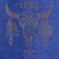 1883 Boho Cow Skull Cute Country Western Yellow Stone Premium T-Shirt