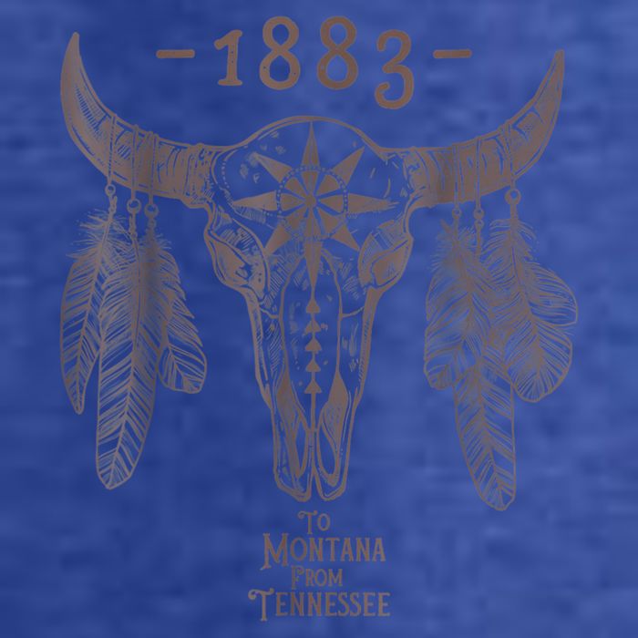 1883 Boho Cow Skull Cute Country Western Yellow Stone Premium T-Shirt