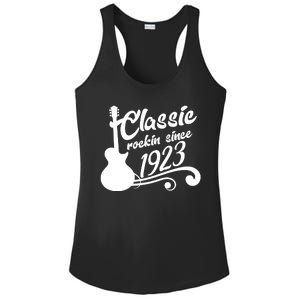 100th Birthday Classic Rockin Since 1923 Ladies PosiCharge Competitor Racerback Tank