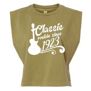 100th Birthday Classic Rockin Since 1923 Garment-Dyed Women's Muscle Tee