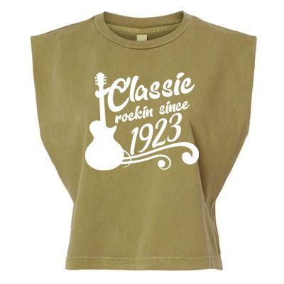 100th Birthday Classic Rockin Since 1923 Garment-Dyed Women's Muscle Tee