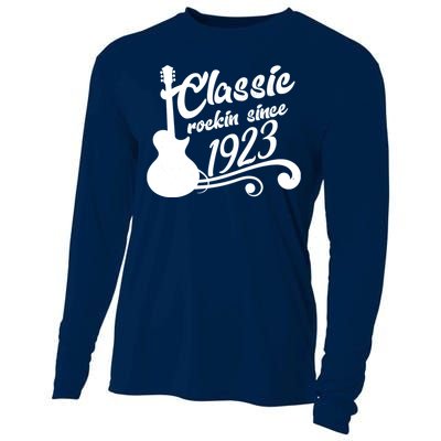 100th Birthday Classic Rockin Since 1923 Cooling Performance Long Sleeve Crew